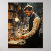 Impressionist Scientist in einem Vintagen Labor Poster (Vorne)