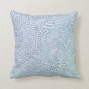Impressionist Sea Glass Ocean Wave Wirbelmuster Kissen