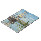 Impressionist Segelschiff Spiral Notebook Notizblock (Linke Seite)