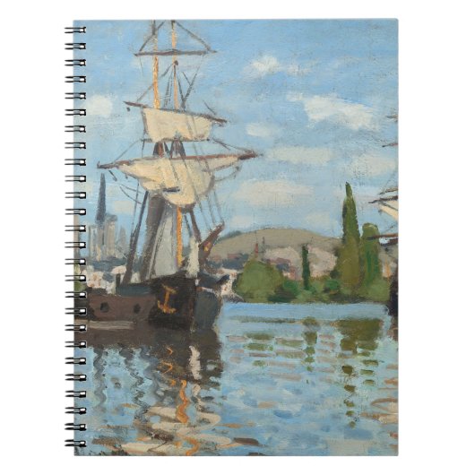 Impressionist Segelschiff Spiral Notebook Notizblock (Vorderseite)