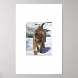 Impressionist Sharpei Poster