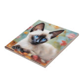Impressionist Siamese Portrait Fliese (Seite)