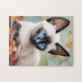 Impressionist Siamese Portrait Puzzle (Horizontal)