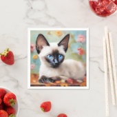 Impressionist Siamese Portrait Serviette (Beispiel)