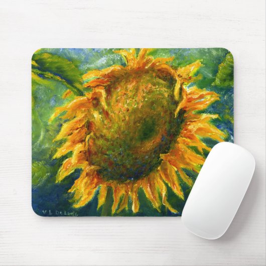 Impressionist-Sonnenblume-Gesicht Mousepad (Mit Mouse)