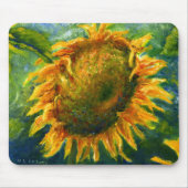 Impressionist-Sonnenblume-Gesicht Mousepad (Vorne)