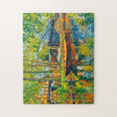 Impressionist Spreewald Farmhouse with Wooden Boat Puzzle (Vertikal)