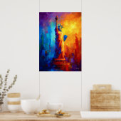 Impressionist Statue of Liberty New York Artwork Poster (Küche)