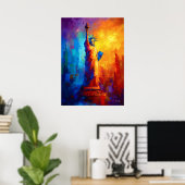 Impressionist Statue of Liberty New York Artwork Poster (Heimbüro)