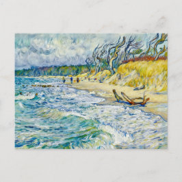 Impressionist Stormy Baltic Sea at the Weststrand  Postkarte