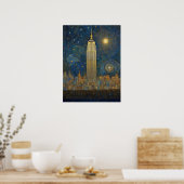 Impressionist Style Empire State Gebäude Poster (Küche)