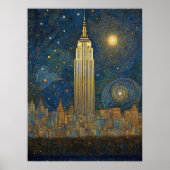 Impressionist Style Empire State Gebäude Poster (Vorne)
