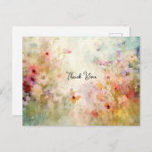 Impressionist Style Floral Vielen Dank Postkarte (Vorne/Hinten)