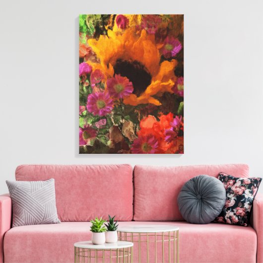Impressionist Style Sonnenblume Leinwanddruck (Insitu (Wohnzimmer))