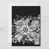 Impressionist Sun Blume künstlerischen Ausdruck Einladung (Rückseite)