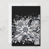 Impressionist Sun Blume künstlerischen Ausdruck Einladung (Rückseite)