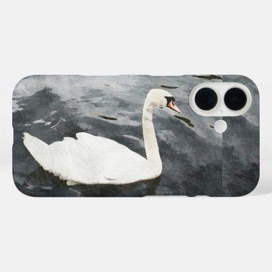 Impressionist Swan Case-Mate iPhone Hülle (Rückseite (Horizontal))
