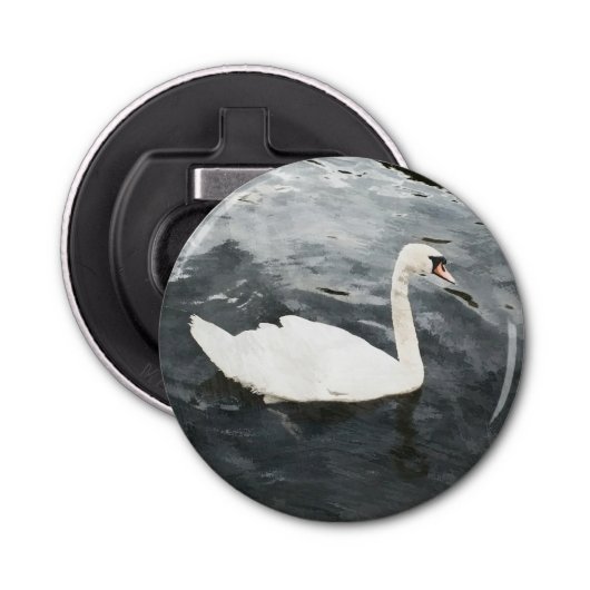 Impressionist Swan Flaschenöffner (Vorderseite)