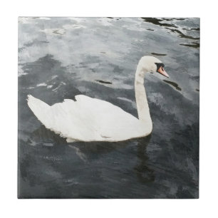 Impressionist Swan Fliese