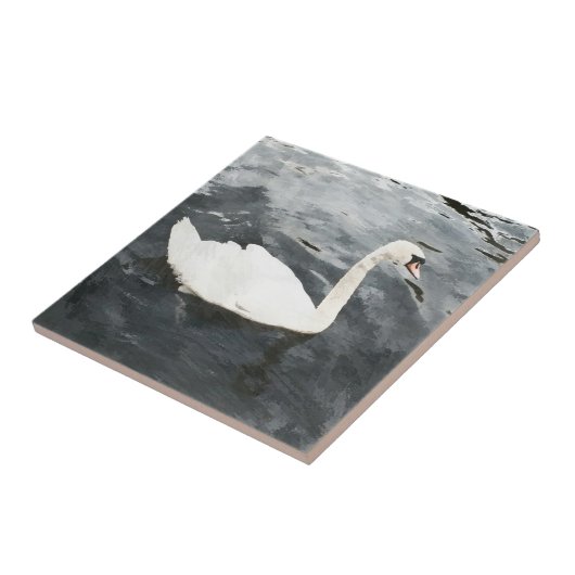 Impressionist Swan Fliese (Seite)