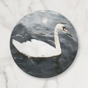Impressionist Swan Geschenkanhänger