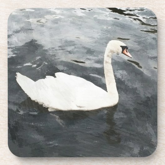 Impressionist Swan Getränkeuntersetzer (Vorderseite)