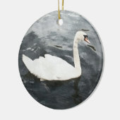 Impressionist Swan Keramik Ornament (Links)