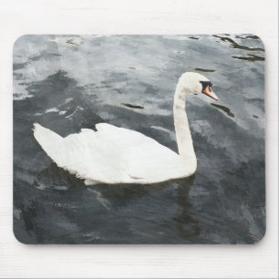 Impressionist Swan Mousepad