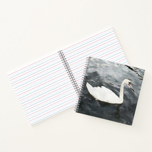 Impressionist Swan Notizblock (Innenseite)