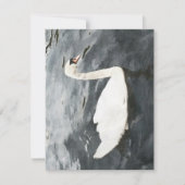 Impressionist Swan RSVP Karte (Vorderseite)