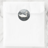 Impressionist Swan Runder Aufkleber (Tasche)