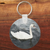 Impressionist Swan Schlüsselanhänger (Vorderseite)