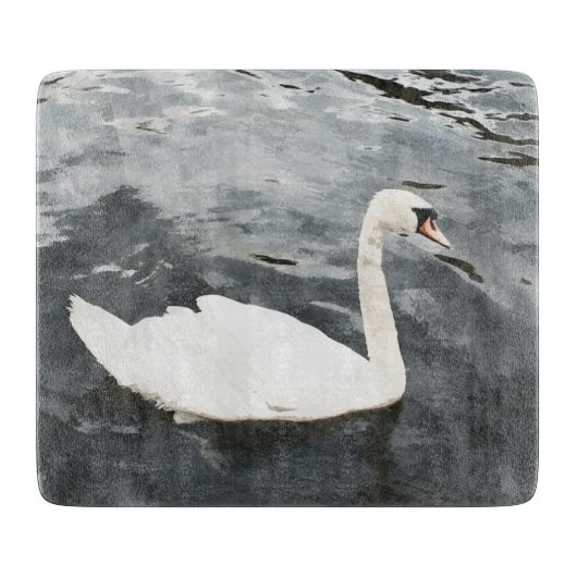 Impressionist Swan Schneidebrett (Vorderseite)