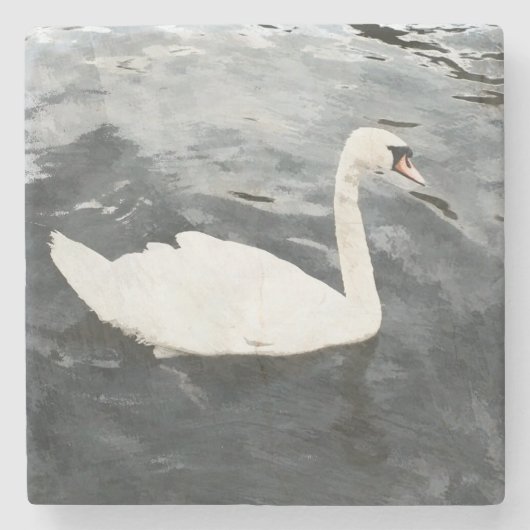 Impressionist Swan Steinuntersetzer (Vorderseite)