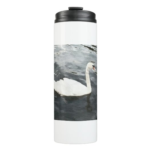 Impressionist Swan Thermosbecher (Vorderseite)