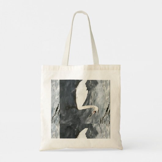 Impressionist Swan Tragetasche (Rückseite)