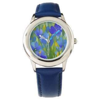 Impressionist Texas Bluebonnets Armbanduhr