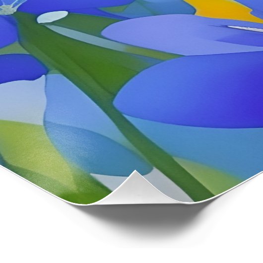 Impressionist Texas Bluebonnets Poster (Ecke)