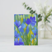 Impressionist Texas Bluebonnets Postkarte (Stehend Vorderseite)