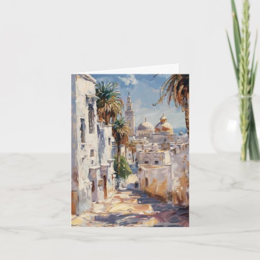 Impressionist tile of Tunis Karte (Vorderseite)