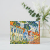 Impressionist Town Scene in Glueckstadt with Histo Postkarte (Stehend Vorderseite)