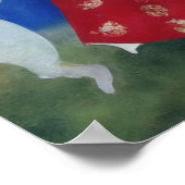 Impressionist und antiker chinesischer Schwerttanz Poster (Ecke)