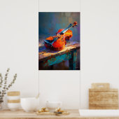 Impressionist Violin Painting Classical Music Art Poster (Küche)