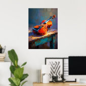Impressionist Violin Painting Classical Music Art Poster (Heimbüro)
