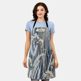 Impressionist Wheat Field Wildflower Personalized Schürze