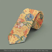 Impressionist Yellow Floral Necktie Krawatte