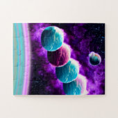 Impressionist Young Phantastisch Lila Universum Puzzle (Horizontal)