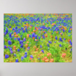 Impressionistbluebonnet-Plakat Poster
