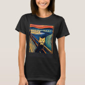 Impressionistic Cat Screaming Impressionism Cats P T-Shirt (Vorderseite)