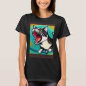 Impressionistic  Cat Screaming Impressionism Cats  T-Shirt (Vorderseite)